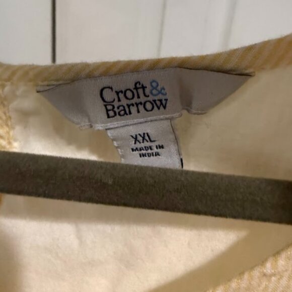 Croft & Barrow XXL Yellow Sleeveless Tunic Dress Lace Hem Layered Top - Picture 4 of 4